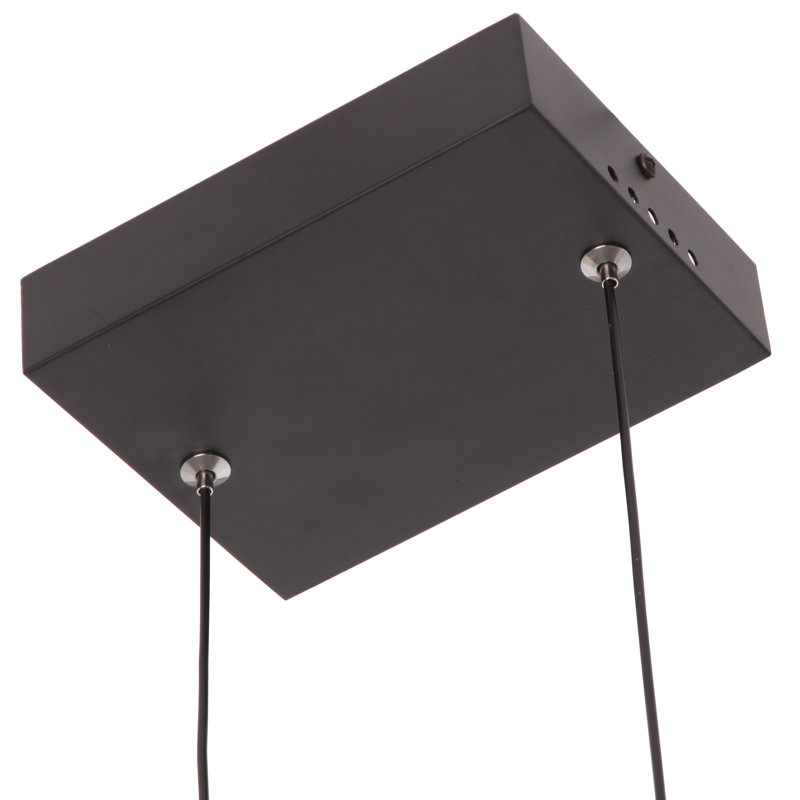  Luminaire suspendu linéaire à 1 lumière pour îlot de cuisine Berthelot Minensen, Noir mat