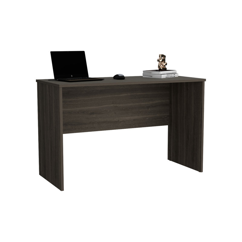 Bureau de style 47 po, blanc - moderne et compact pour ordinateur de bureau, Noir