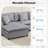 Clitheroe 143" U-Shaped 6-Piece Velvet Sectional Sofa Cloud Couch With Removable Ottomans-160839149