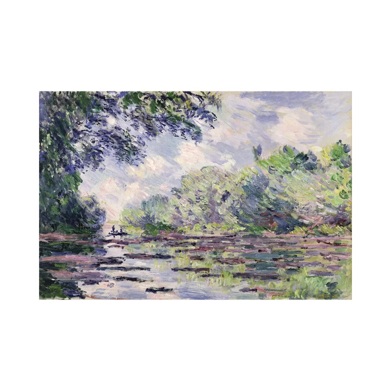 La seine à Giverny, 1885 - Giclée sur toile tendue avec châssis, H 18 po x l 26 po