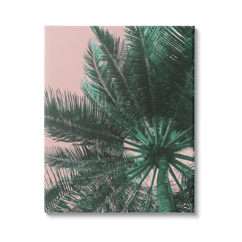 «Summer Overhead Palm Tree», art mural par Lil 'Rue, H 40 po x l 30 po x P 1,5 po