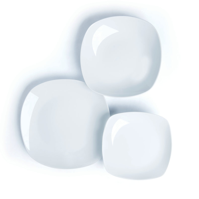 18 Piece Porcelain China Dinnerware Set - Service for 6