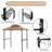 Outdoor Grill Gazebo 8 X 5 Ft, Shelter Tent, Double Tier Soft Top Canopy And Steel Frame With Hook And Bar Counters,Khaki