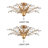 Aamnah 23.6" W 4-Light Crystal Leaves Flush Mount-1222310712