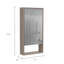 Armoire à pharmacie Mariana, une tablette extérieure, un miroir à porte simple et deux tablettes internes - gris clair-724237509