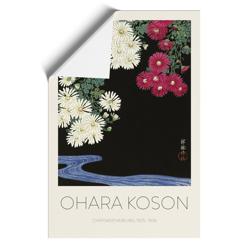 Chrysanthemums Print by Ohara Koson - Frameless Print, 30cm H x 21cm W x 0.1cm D