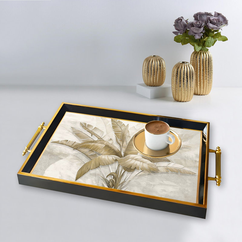 Elegant Glass Tray, 19.7 x 11.4 x 1.4 inches | 100% Durable Glass Construction | Easy to Clean with Damp Cloth | Ideal for Serving, Decorative Display, and Organizing | Stylish Addition to Home Décor