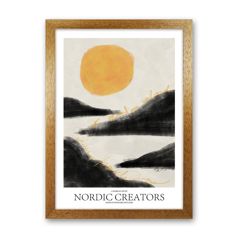 Sunrise - Print, 29.7cm H x 21cm W x 3cm D, Oak Framed