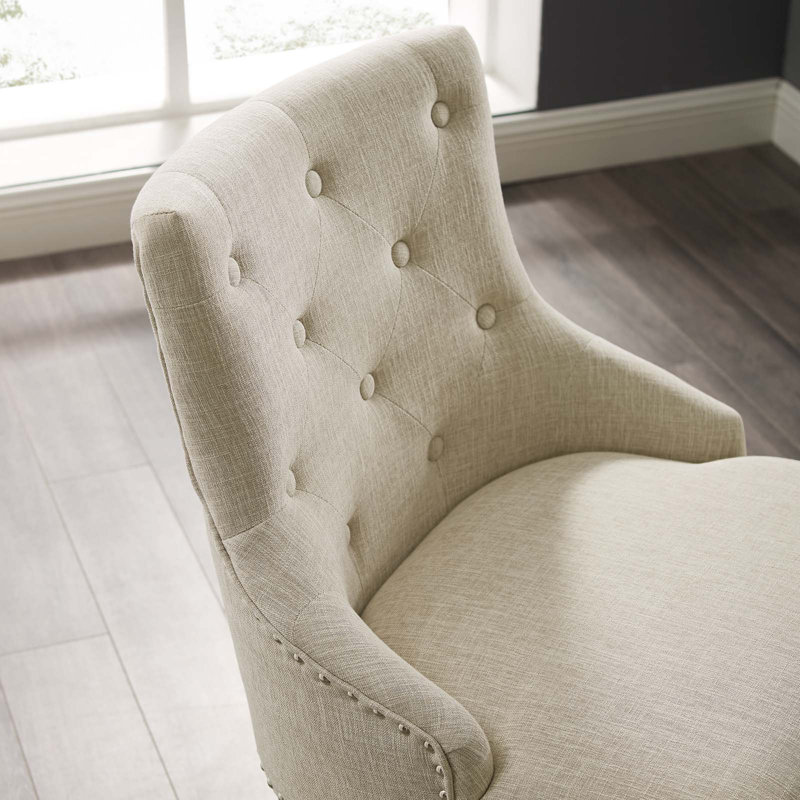 Chaise de bureau Carson Carrington Lagefors, Mélange de polyester beige