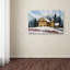 « yellow grange winter », reproduction sur toile tendue-21999366