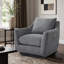 Fauteuil d'appoint moderne pivotant à 360° entièrement assemblé, recouvert de chenille-723687513