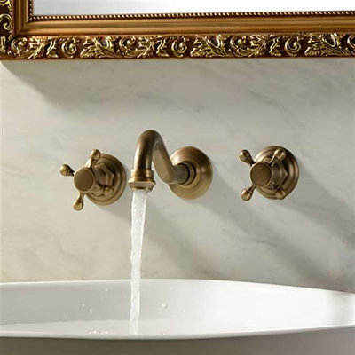 Robinet mural en laiton antique BathSelect Hospitality Venice Classico