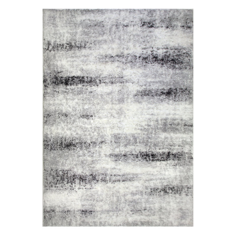 Tapis abstrait en polypropylène tissé à la machine Everist, Rectangle 7 pi 10 po x 10 pi