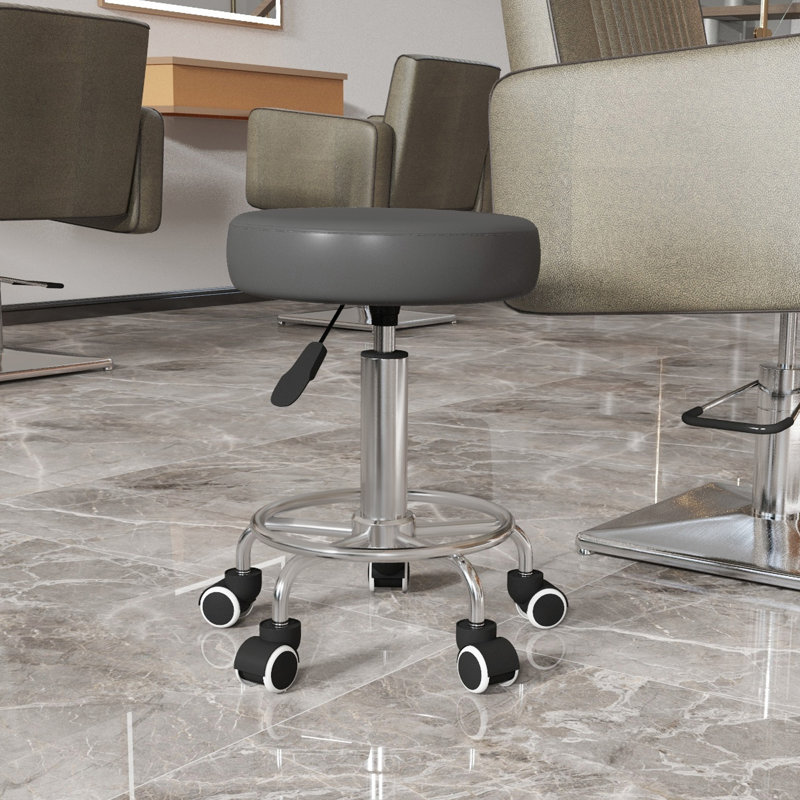 Tabouret de salon en PU, Gris