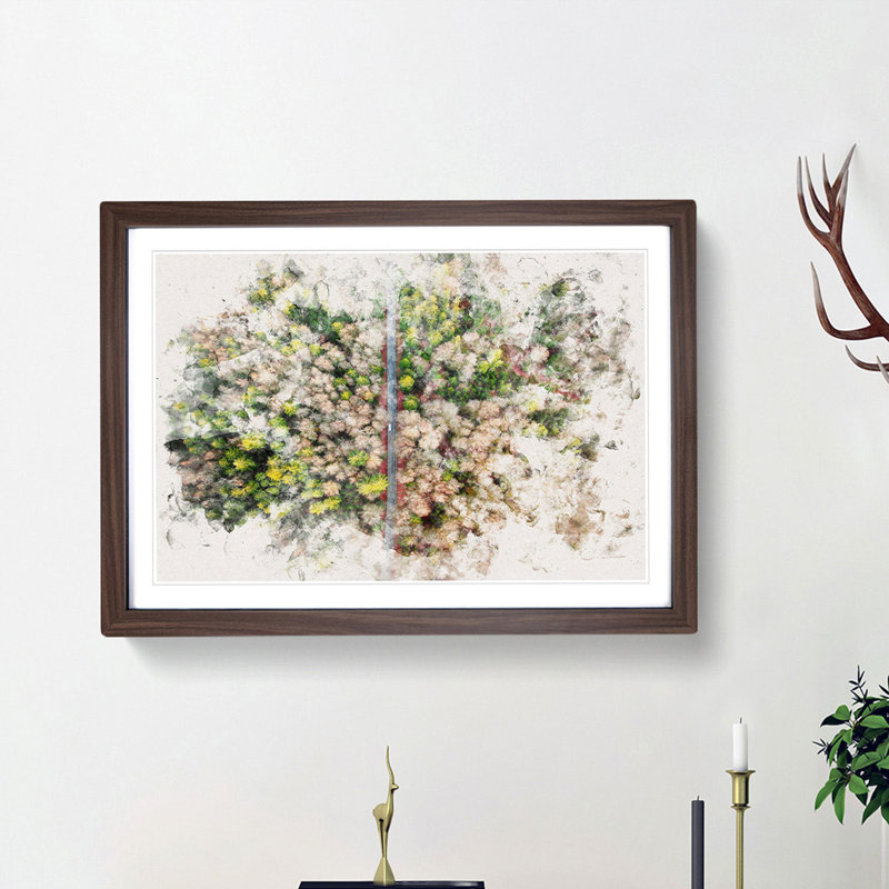Separating the Forest - Picture Frame Painting Print, Walnut Framed, 24cm H x 33cm W x 2cm D
