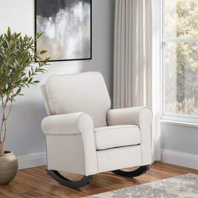 Chaise berçante Elvin, tissu beige