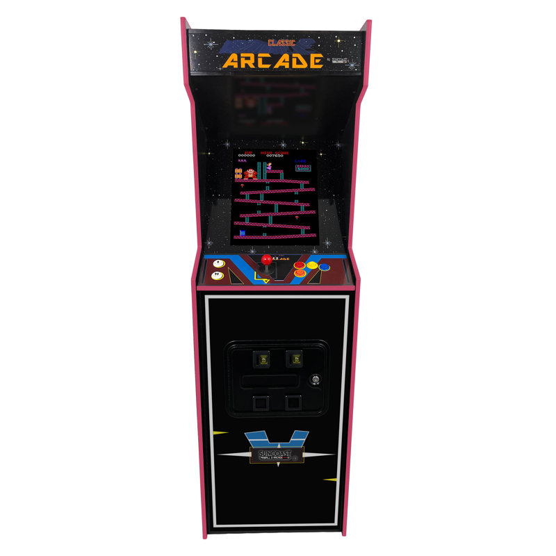 Full Size Arcade Machine with 19" Monitor and 516 Retro Games - Fully Assembled - 5 Year Warranty, Pink