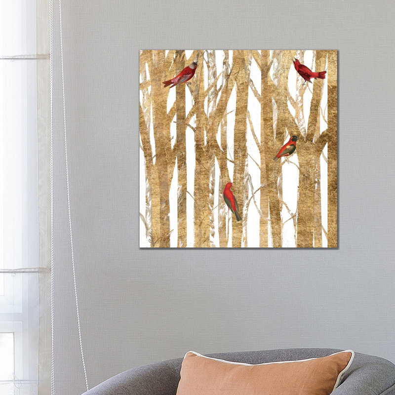 Red Bird Christmas II by Studio W - Gallery-Wrapped Canvas Giclée on Canvas, 66.04 cm H x 66.04 cm W x 1.91 cm D, Canvas