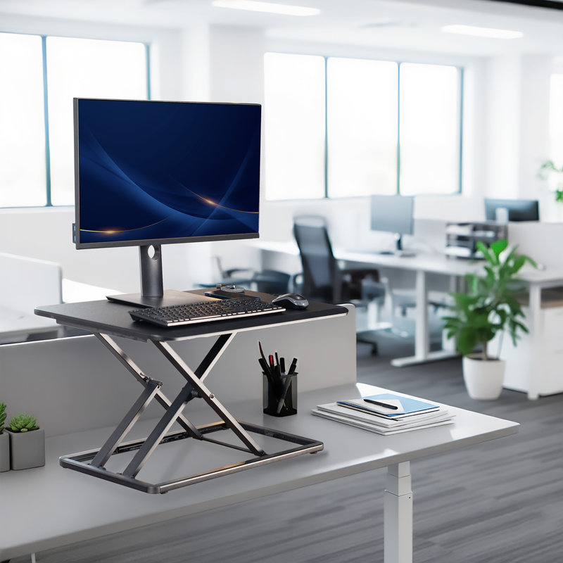 Montant de bureau simple noir