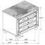 Table de chevet 2 tiroirs Menlo Metallic