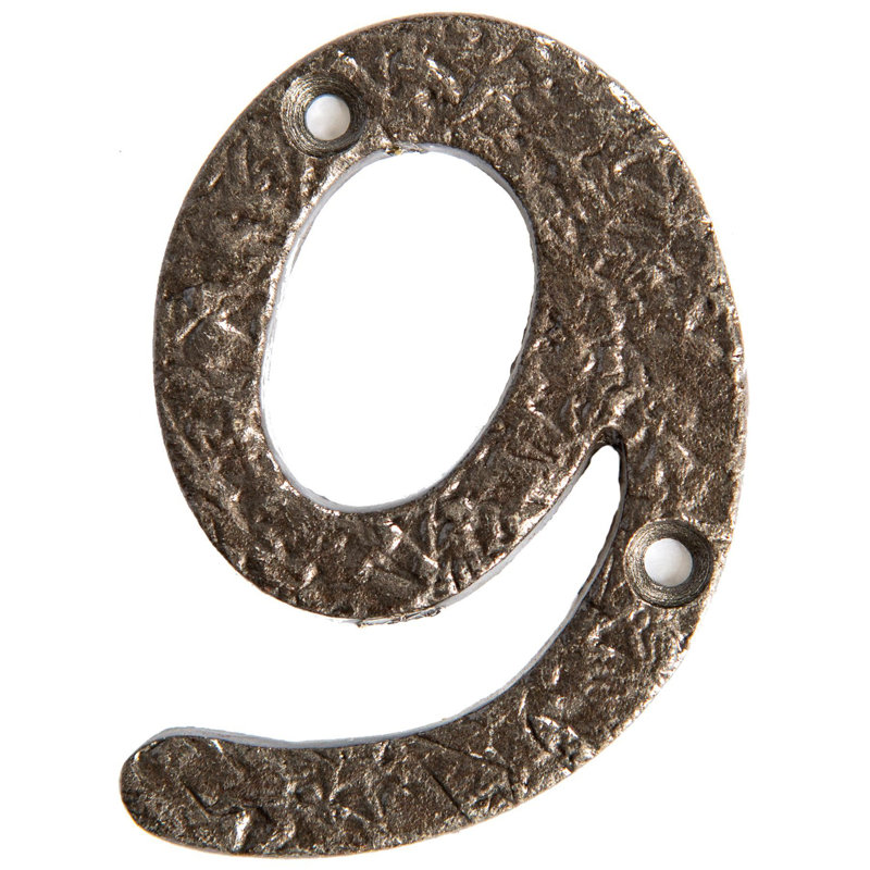 7.6cm H Iron House Number