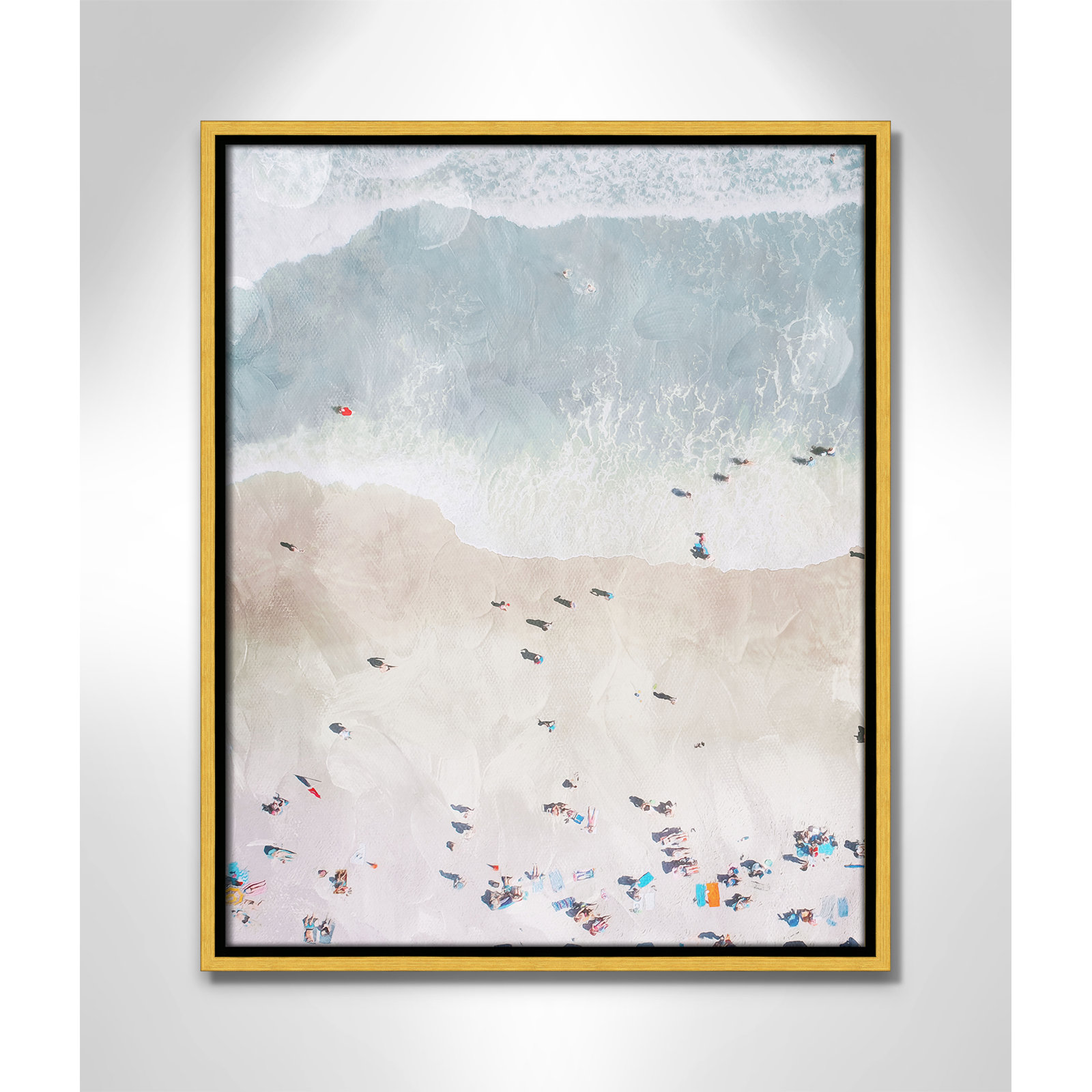 Beaching Out I Print by Milli Villa, 17.5'' W x 21.5'' H, Gold Floater