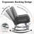 Outdoor Wicker Rocking Chair with Ottoman