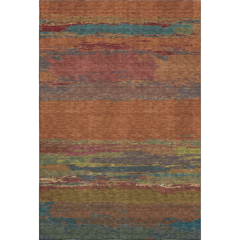 Premium Machine Washable Alijah AMF1280 Modern Rug, Rectangle 2'6" x 3'10"