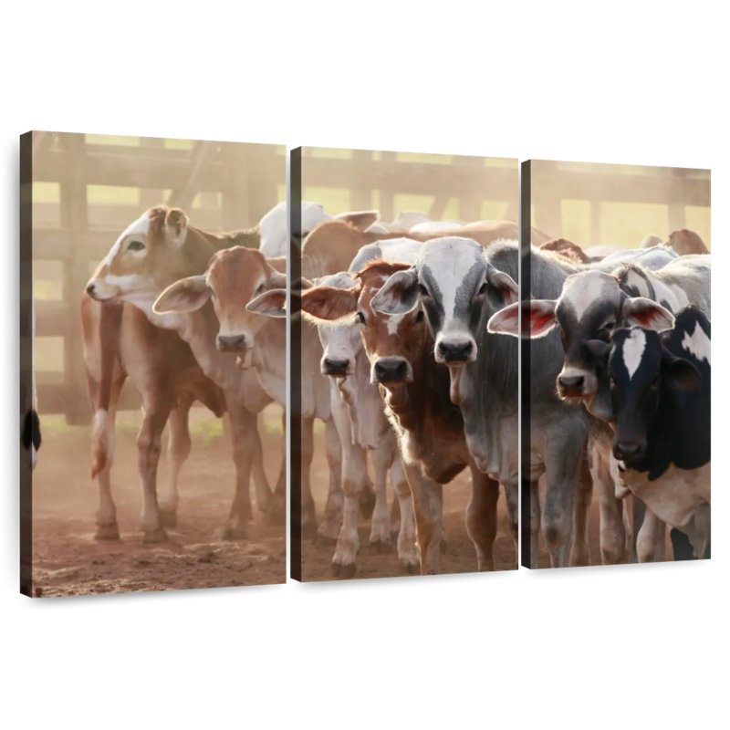 Jersey Cow Line Up, 28" H x 45" W