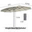 Parasol de marché rectangulaire Crosspointe 180'-2145758522