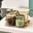 Acrylic Condiment Spice Jars,Condiment Spice Box With Lids And Spoons And Tray,Plastic Condiment Canisters,Seasoning Box 4 Pack,Seasoning Box Set For Kitchen To Storage Salt,Paprika,Sugar