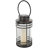 Metal Indoor Outdoor Black Candle Lantern with Round Circle Lines-300497302