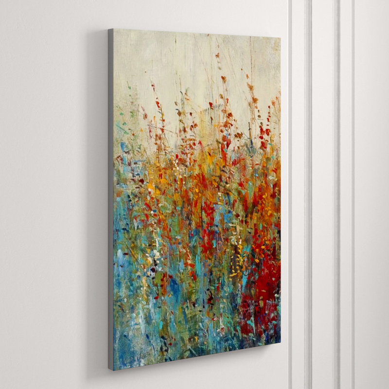 Wildflower Patch II Painting by Timothy O' Toole, Knife Gel, 39" H x 24" W x 1.5" D