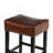 Set Of 2, 26.75" Backless Leather Counter Height Barstool-1213604071