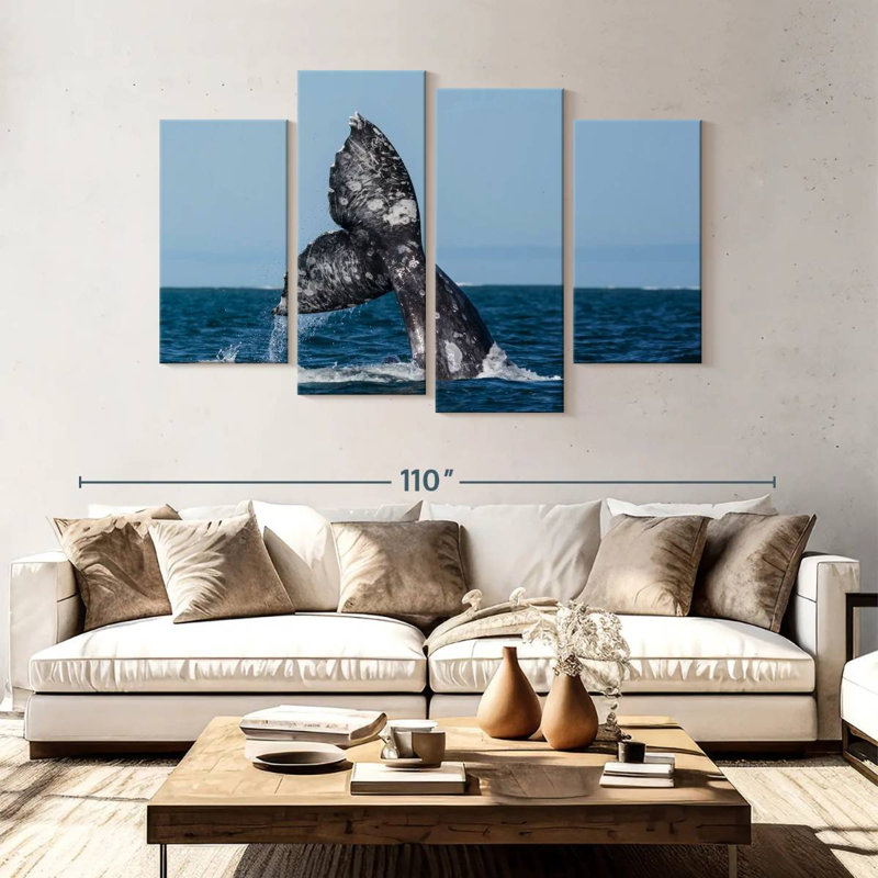 Brampt Gray Whale Tail, 54" H x 84" W
