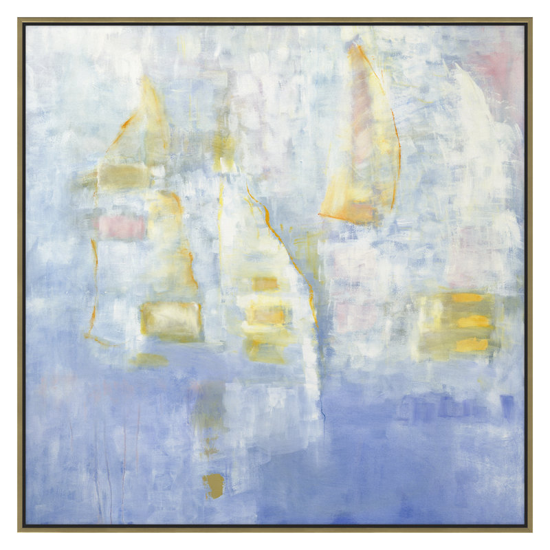 Regatta 3 Print by Sheryl Westergreen, Gold, 30" H x 30" W