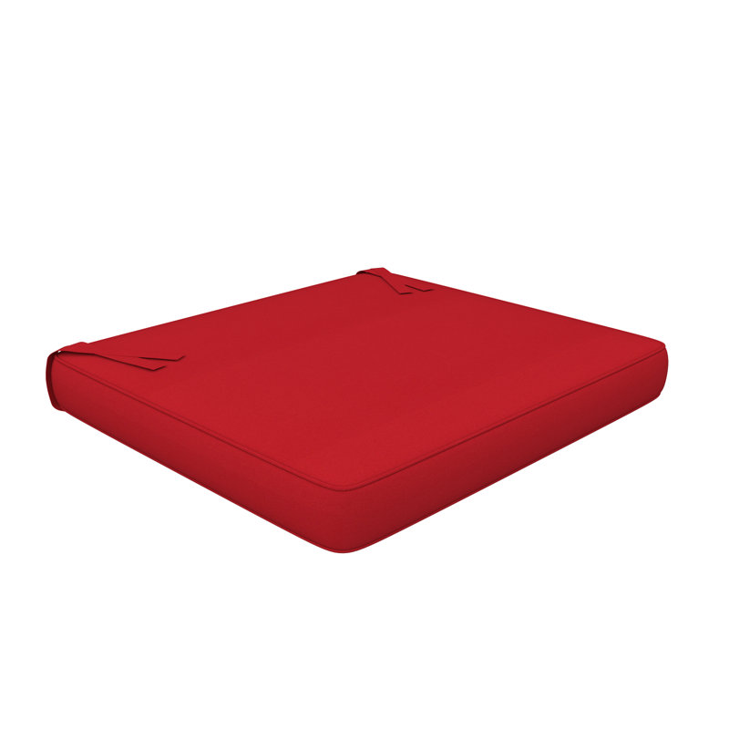 Sunbrella Indoor/Outdoor Dining Chair Cushion, Sunbrella® Jockey Red, 21" W x 19" D