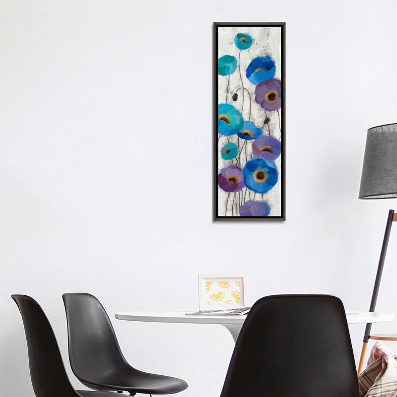 «Bold Anemones Panel III» par Silvia Vassileva Panoramic, reproduction d'art sur toile, H 48 po x l 16 po x P 1,5 po