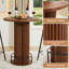 39.37"H Round Bar Table with Plum Pedestal