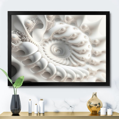 Nisbett " White Fractal Spiralling IV "