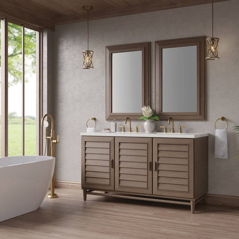 Portland 60'' W Double Vanity, Lime Delight, Widespread