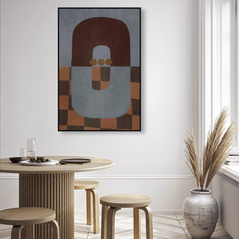 Checkered Domino II Print by Oliver Gal, 31"H x 46"W, Black Floater Frame