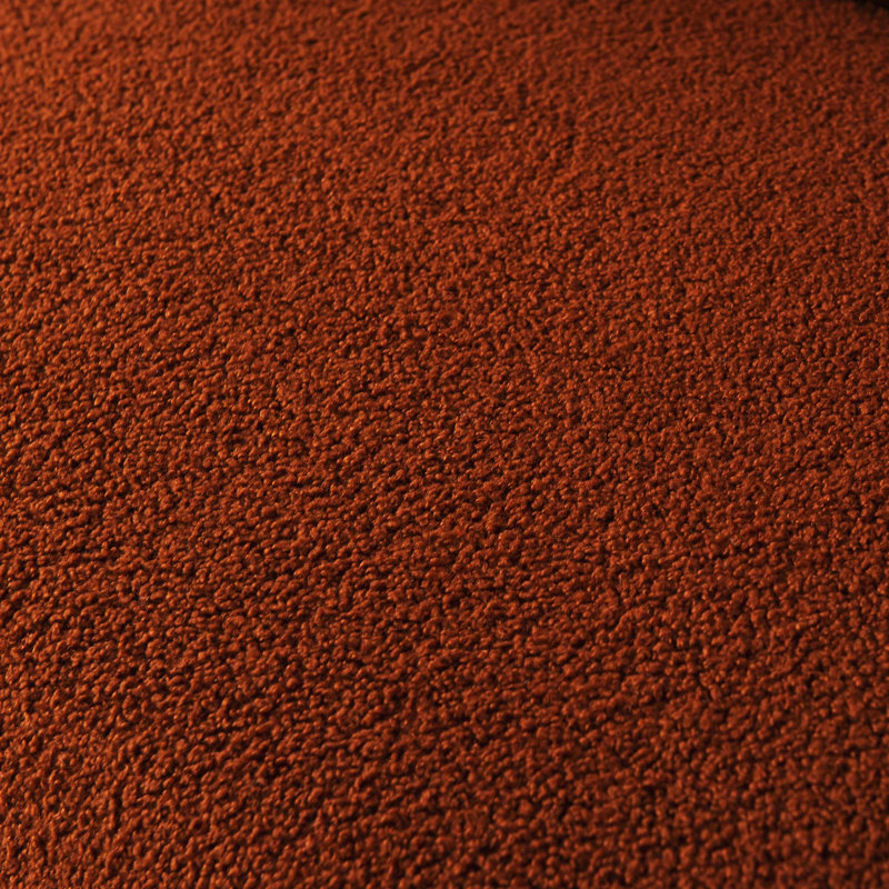 Petruna Upholstered 59.06'' Loveseat, Dark Orange Sherpa