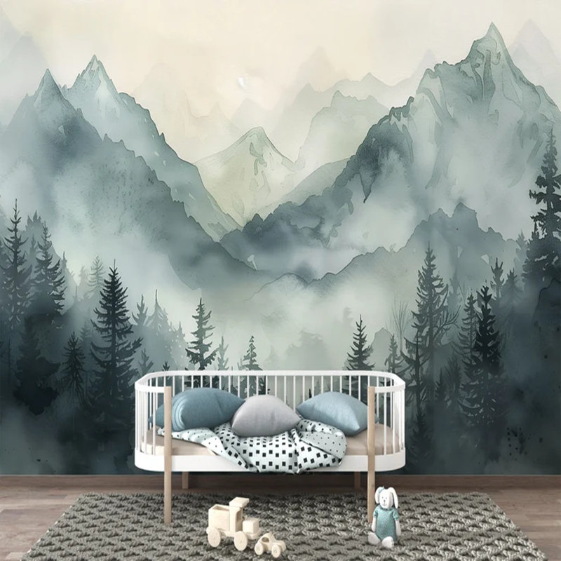Misty Pine Mountainscape, 96" L x 108" W