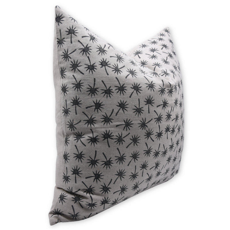 Housse de coussin imprimée à la main avec fermeture à glissière invisible de qualité supérieure, 36 po x 14 po