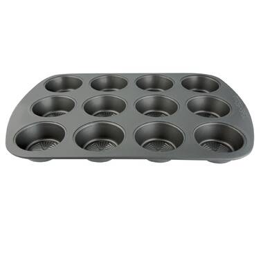  CHEFMADE 12 Cups Muffin Pan Set, 2 Packs Bakeware Non