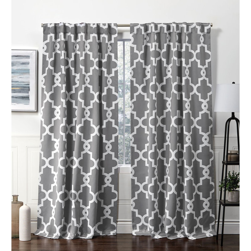 Blum Room Darkening Curtain Pair, Black Pearl, 27" x 84"
