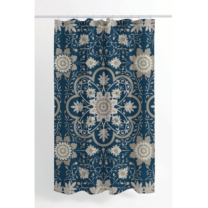 Skyler Ultra-Thin Lightweight Shower Curtain, Navy