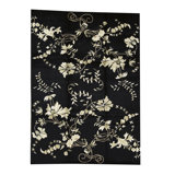 Hand-Knotted High-Quality Black Area Rug