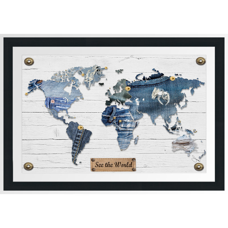 " Traveling Pants Copy " by BY Jodi, 27.5" H x 39.5" W, Acrylic Framed, Transparent Mat